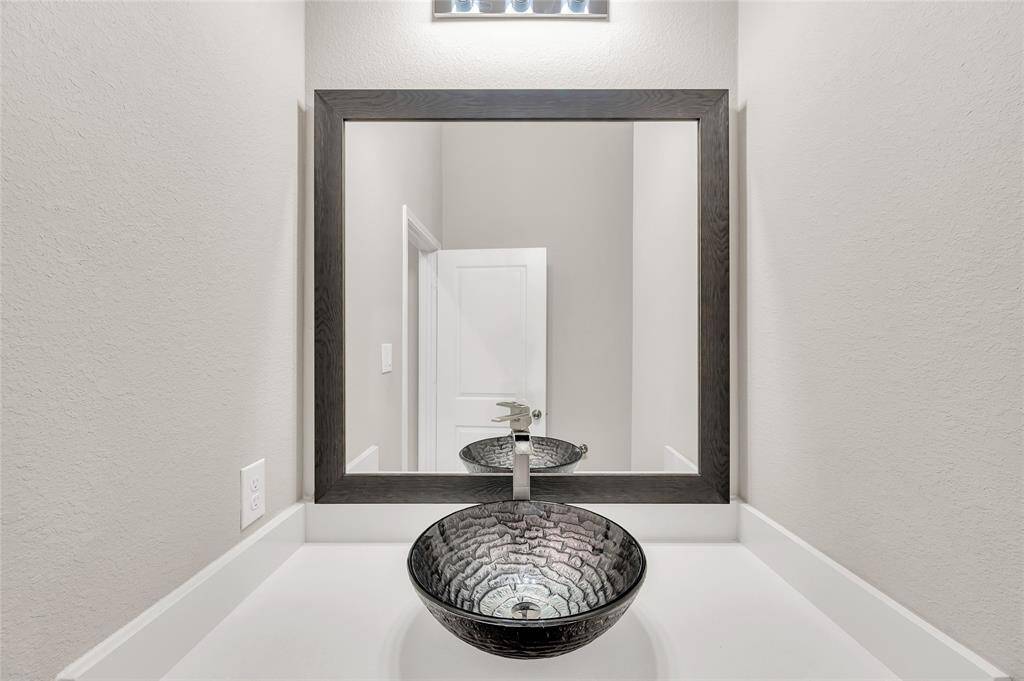Upgraded Vessel Sink in this Powder Room.