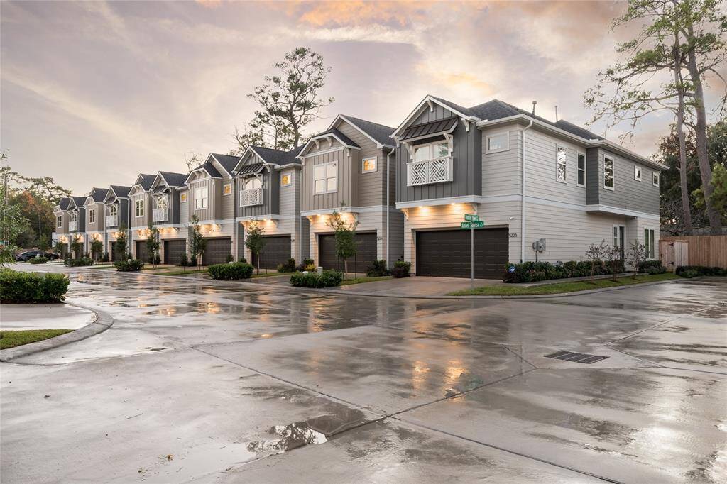 Elegant exteriors and thoughtfully lit facades welcome you home with style and a sense of community.