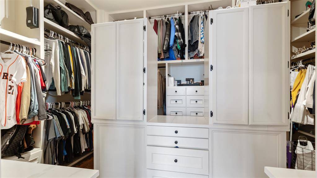 Spacious primary closet