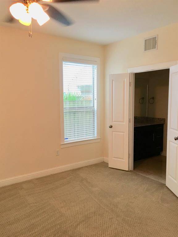 First floor guest bedroom with its own bath and closet