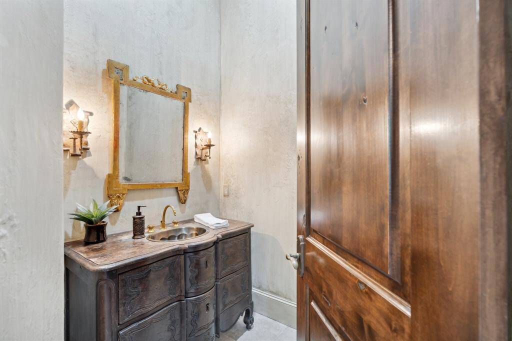Downstairs powder room.