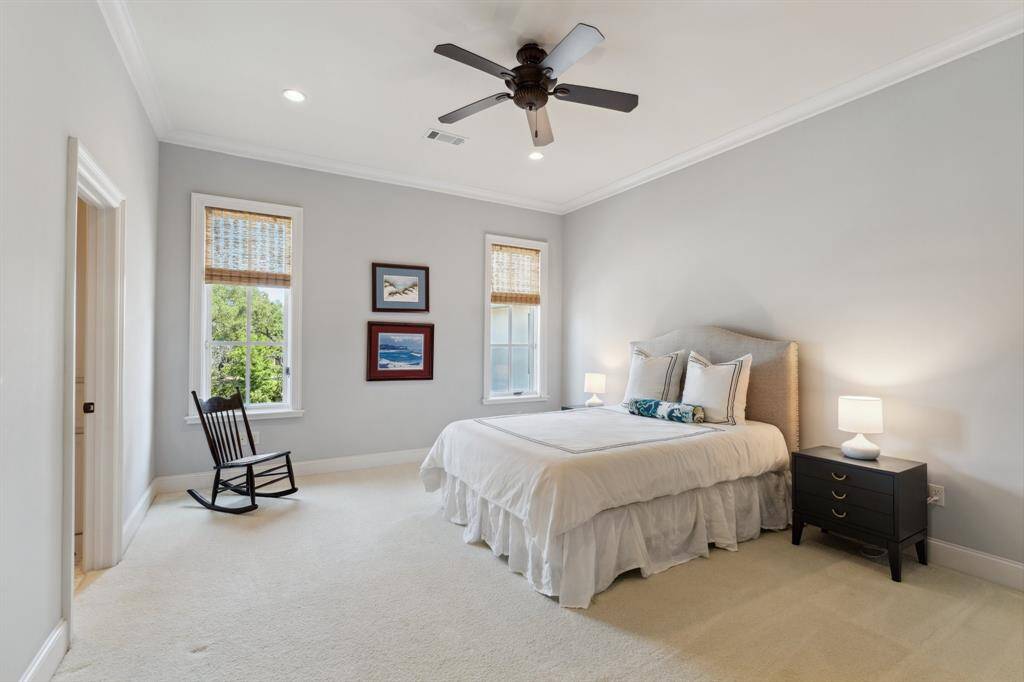 Upstairs secondary bedroom with ensuite bath and walk in closet. (Bedroom #2)