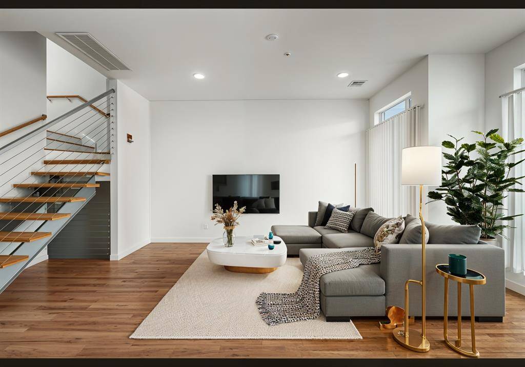Elegant glass-paneled door that adds a touch of sophistication while allowing natural light to flow inside.