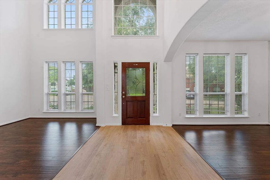 Windows and high ceilings throughout...