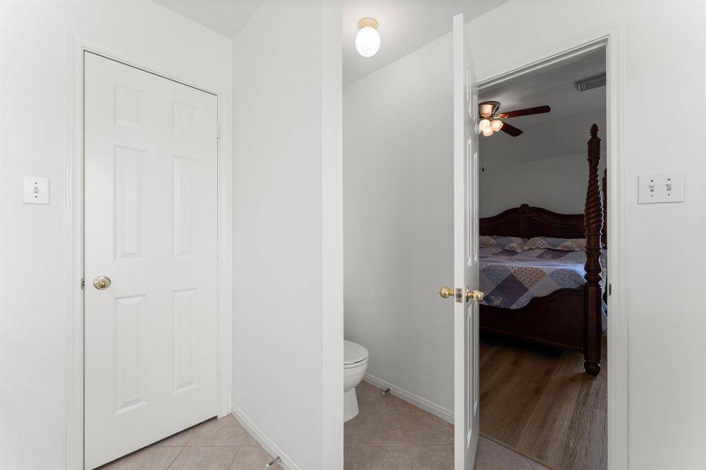 Walk-in closet off bathroom