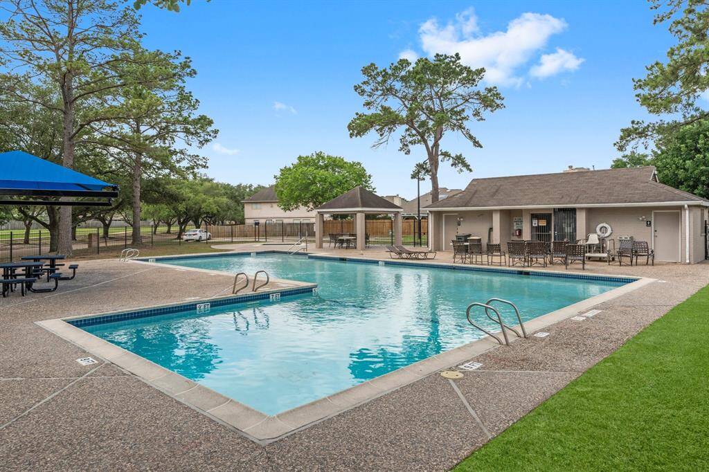 Awesome benefit in this family neighborhood with spacious pool, kiddie pool and covered seating areas.