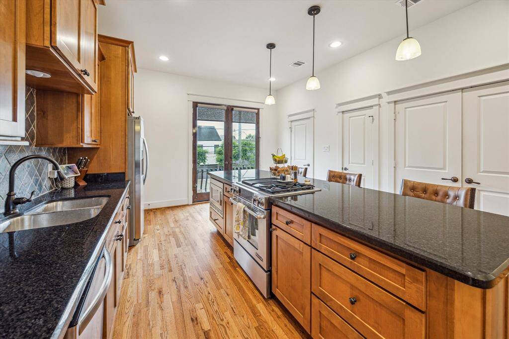 Custom cabinets with great storage in kitchen