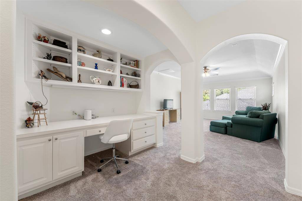 Built-in workstation tucked into an open nook—perfect for remote work, homework, or creative projects
