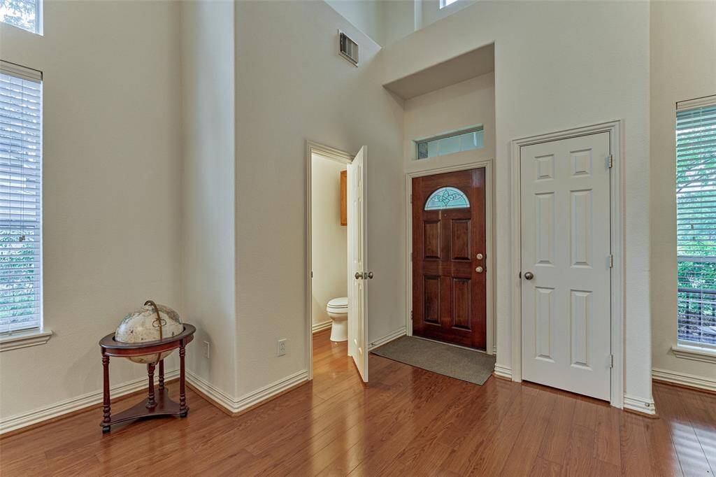 1/2 bath near front entry  adds convenience.