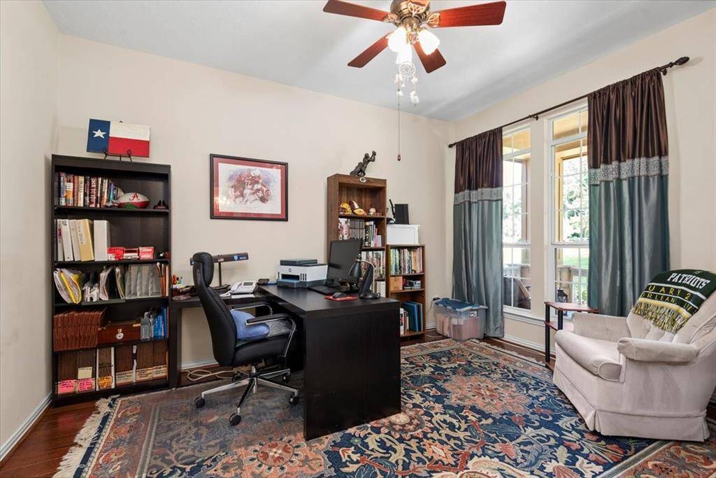 Large study with french doors off of entry.