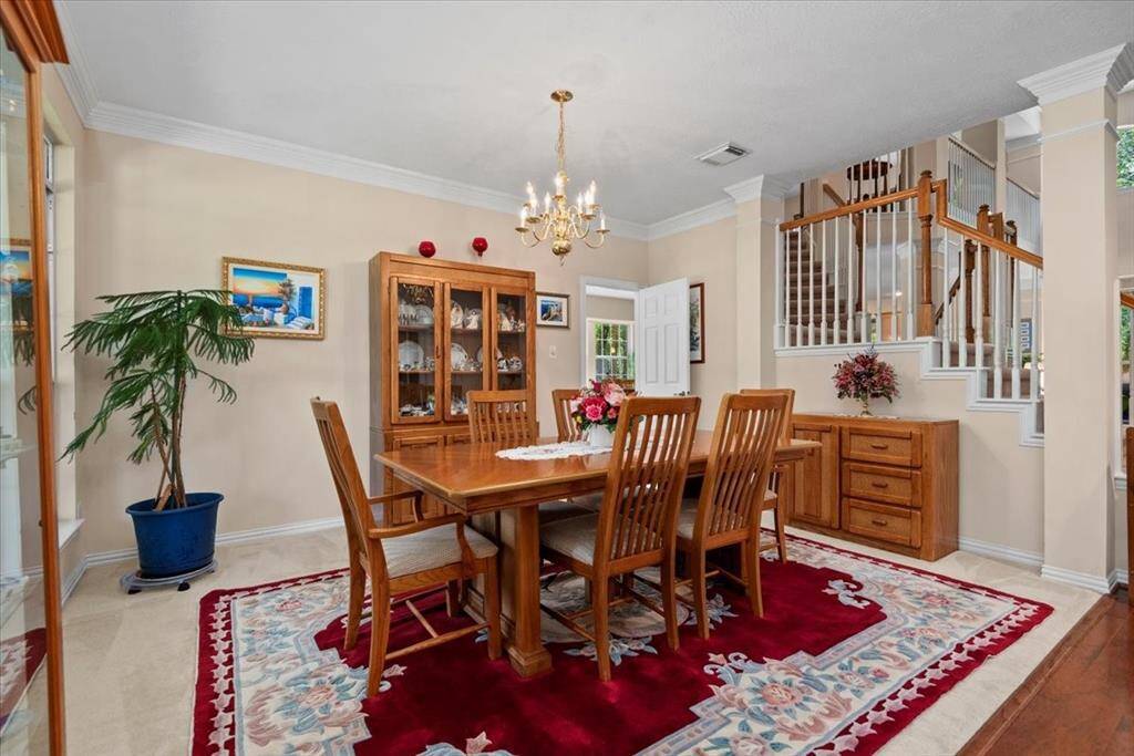 Formal dining room off entry at the front of the home.