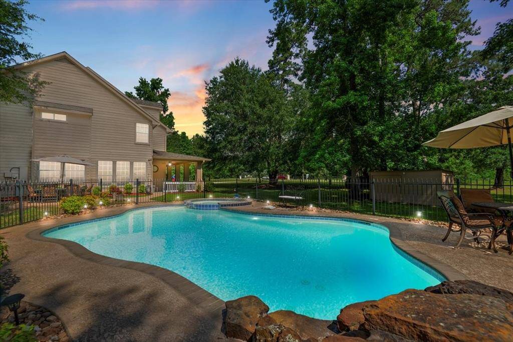 Virtually enhanced to show what the pool looks like at twilight