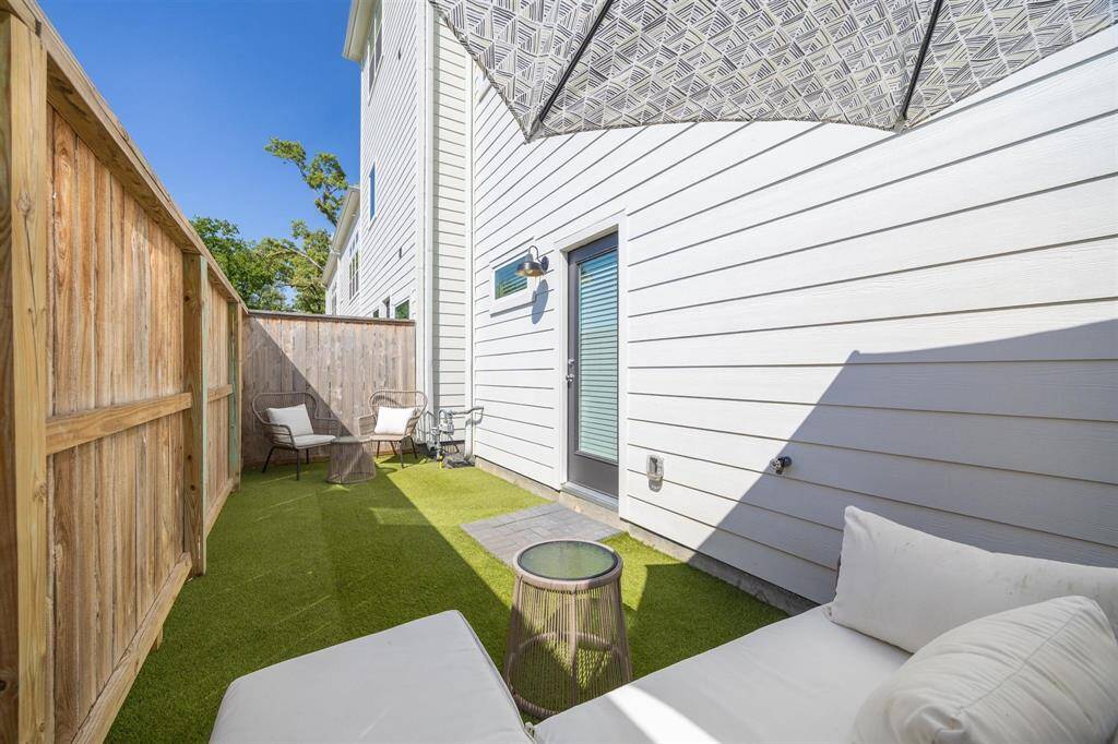 Backyard with turf