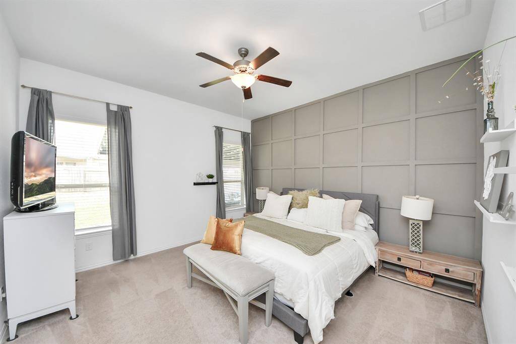 Custom accent wall in your primary suite!