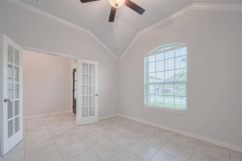 French door entry to home office