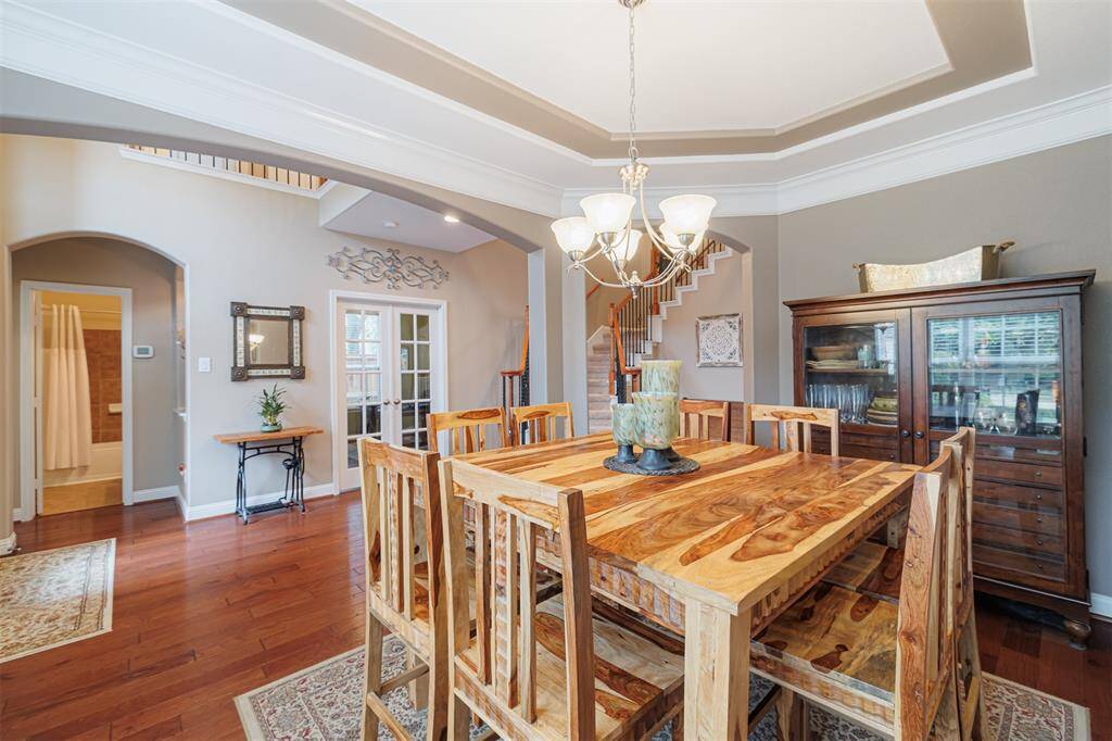 Another view of the formal dining looking towards the entry and study.