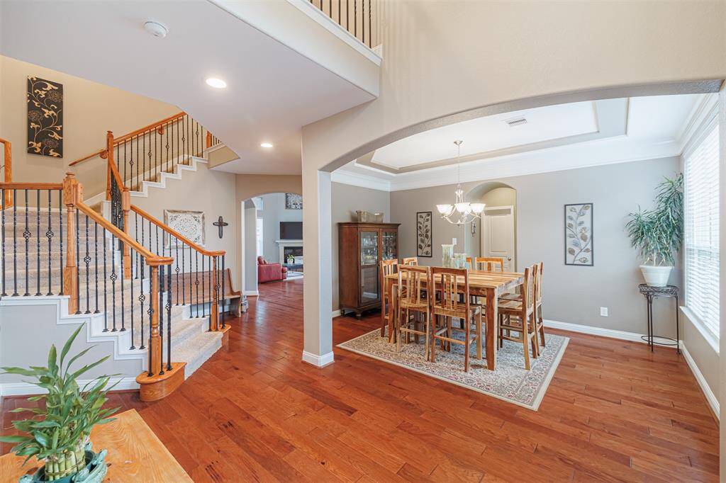 Engineered hardwood flooring throughout most of the downstairs.