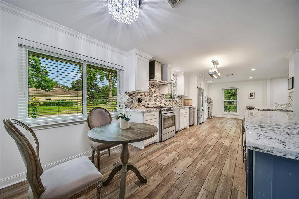 View of breakfast nook.