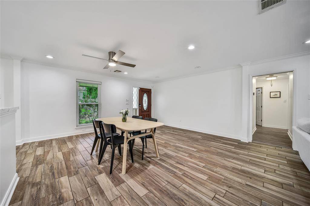 View of dining room.