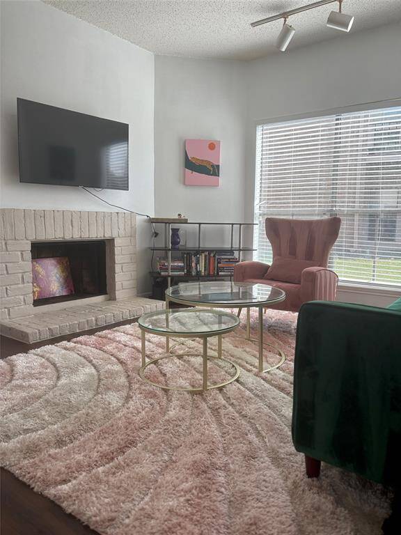 Living room and fire place