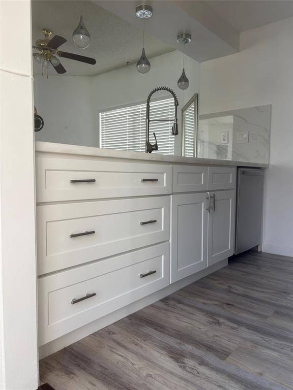 Kitchen has all new modern cabinets