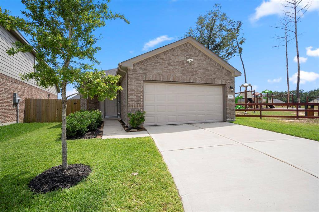 Welcome to 10153 Whooping Crane Way! This charming 2022-built brick home sits right next to the neighborhood park—giving you wide open views with no side neighbors on the right. The fresh landscaping and upgraded Ring camera at the garage set the tone before you even walk through the door.
