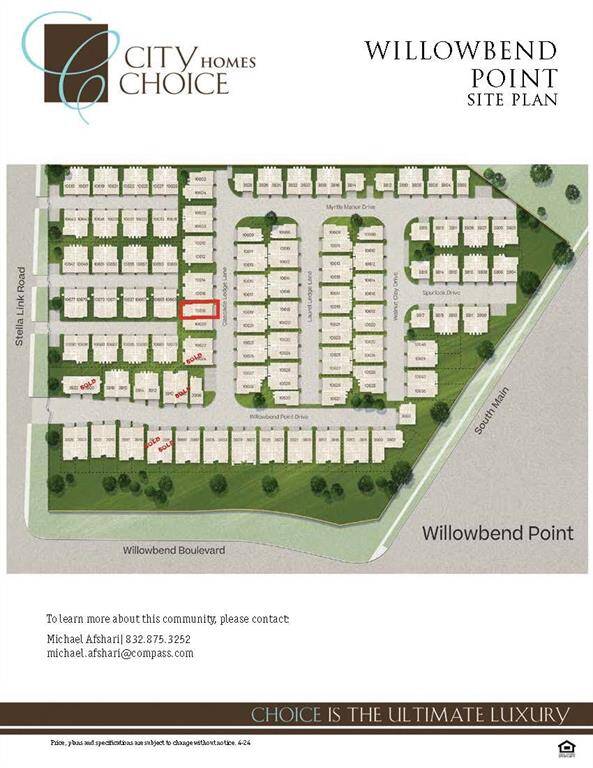 Site Plan - Outlined in RED shows the homes respective location!