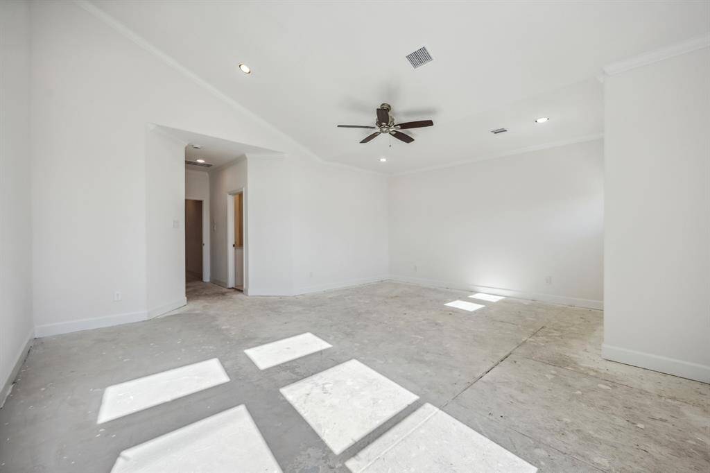 Master Class Storage: Relish the grandeur of a spacious primary suite, where comfort meets sophistication with a breezy ceiling fan and dual walk-in closets to indulge your wardrobe.