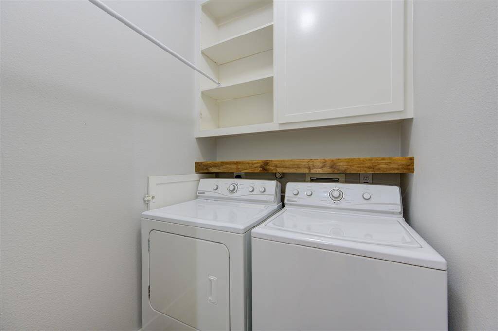 Conveniently located on the third floor, the washer and dryer are included, making laundry day effortless. This well-placed laundry space eliminates the need to carry loads up and down the stairs, adding to the home’s functional design.