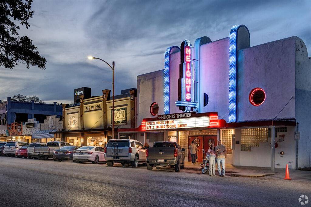 Night life in the Heights is vibrant and residents are drawn to the Heights Theater.