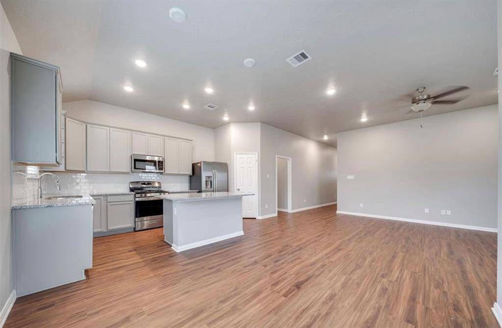 Kitchen and living room open concept