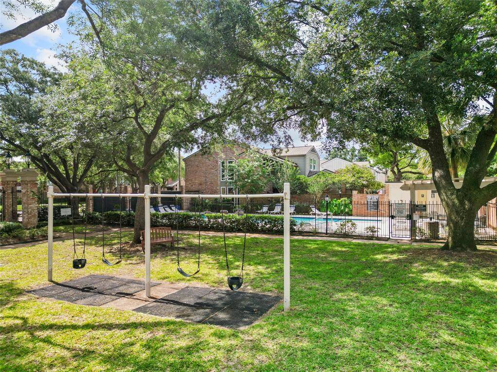 playground and green space behind home