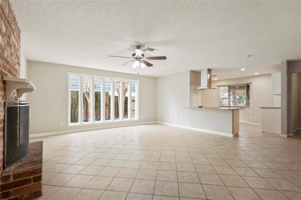 Spacious living room with natural light