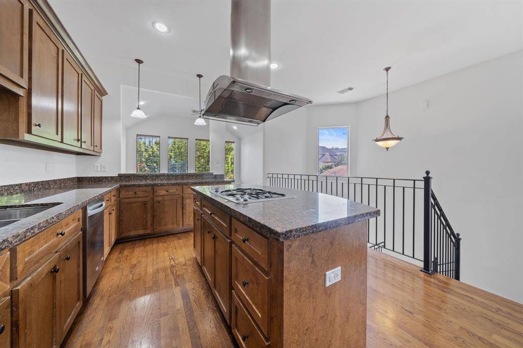 Look how perfect this kitchen is for entertaining! There is plenty of counter space and room for storage in this amazing kitchen!