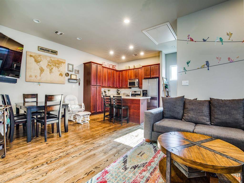 A view of the dining room back toward the living room.