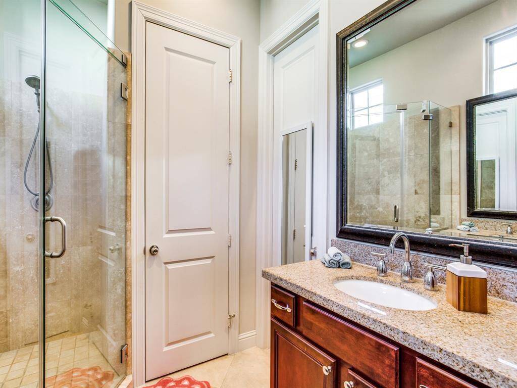 The primary bath has a stand-up shower with tons of space!