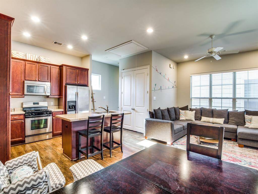 A view of the second floor. While the layout provides an open floor plan, there's plenty of room for your living / dining spaces.