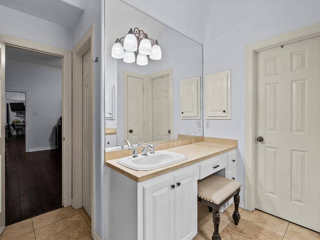 Dressing table area