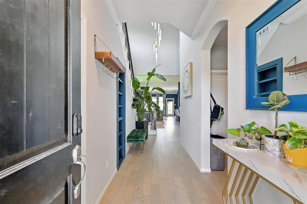 Enter to soaring ceilings