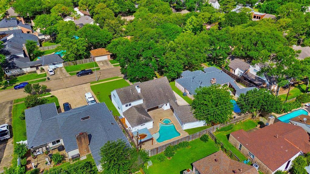 Ariel view of property