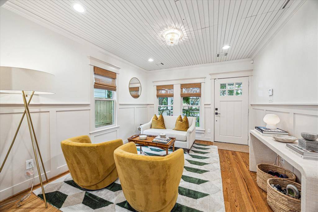 View from the dining room toward the front door