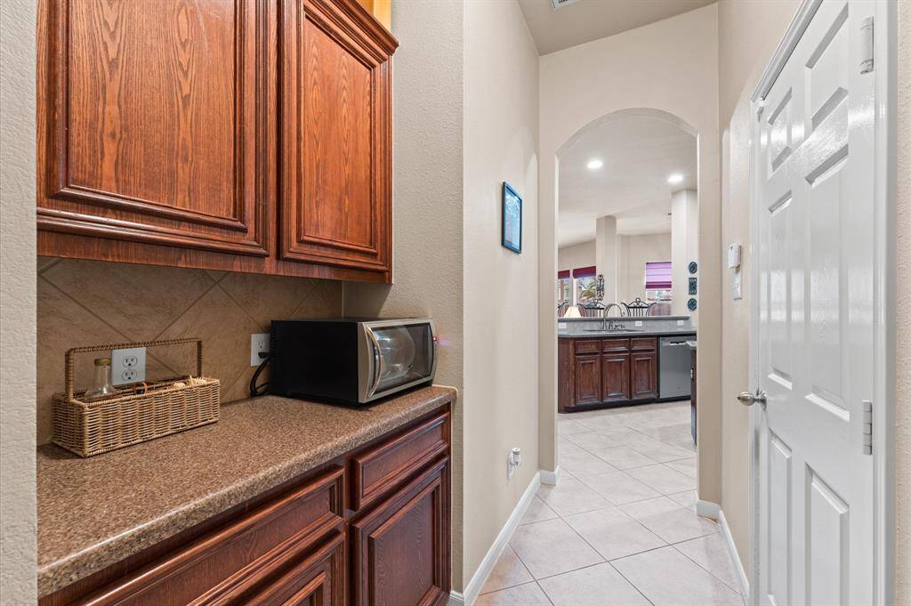 Hall between kitchen and formal dining