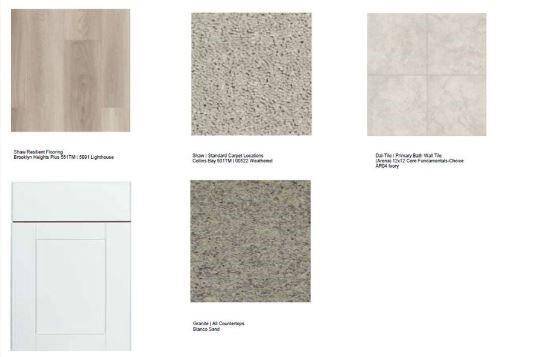 138 Daylight Crest Drive design selections! This home is currently under construction and selections are subject to change.