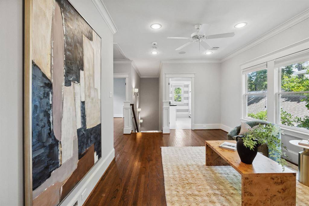 Another angle of the upstairs flex space, drenched in natural light