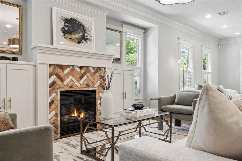 Cozy fireplace create the perfect gathering space