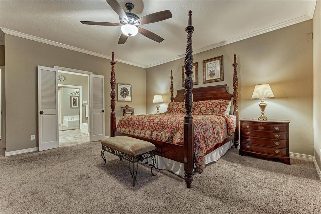 Spacious, primary bedroom.