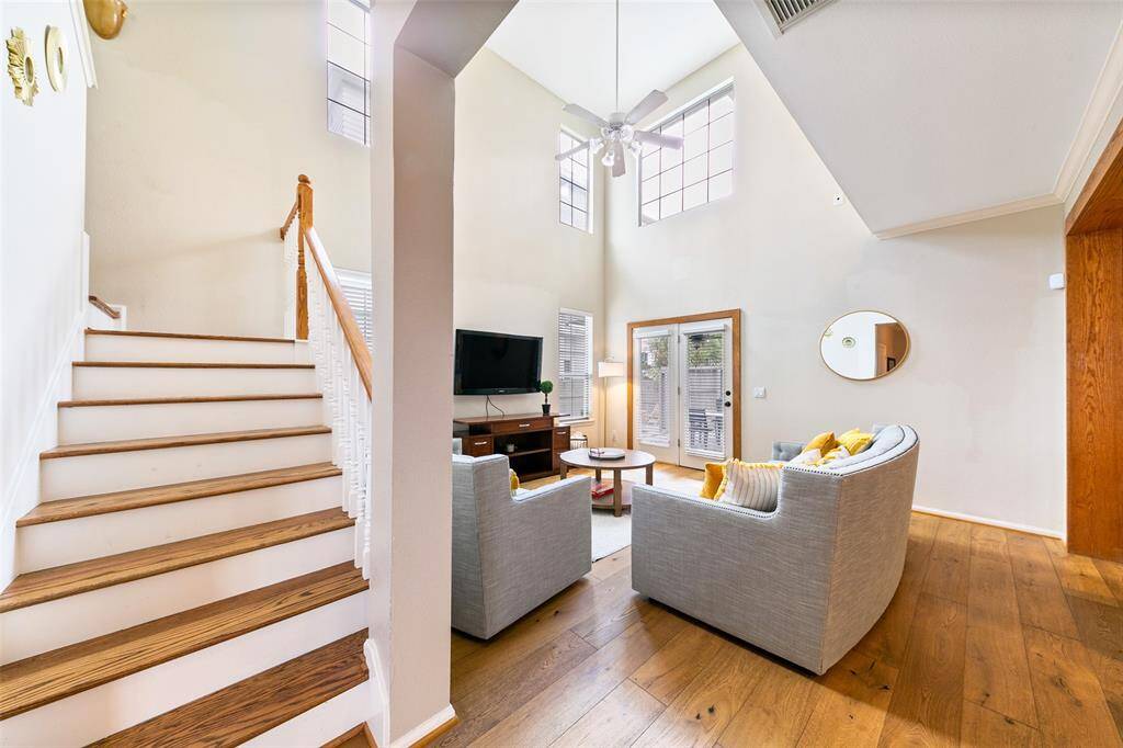 Make your way upstairs.
