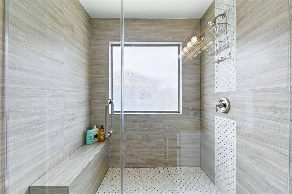 Recently renovated walk in shower.