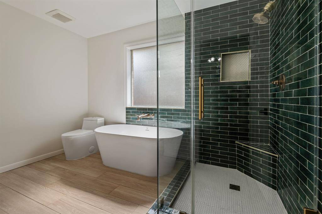 Gorgeous Updated Primary Bathroom with seperate soaking tub