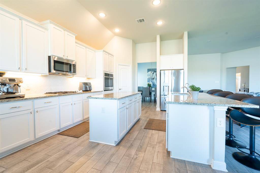 Modern large island kitchen
